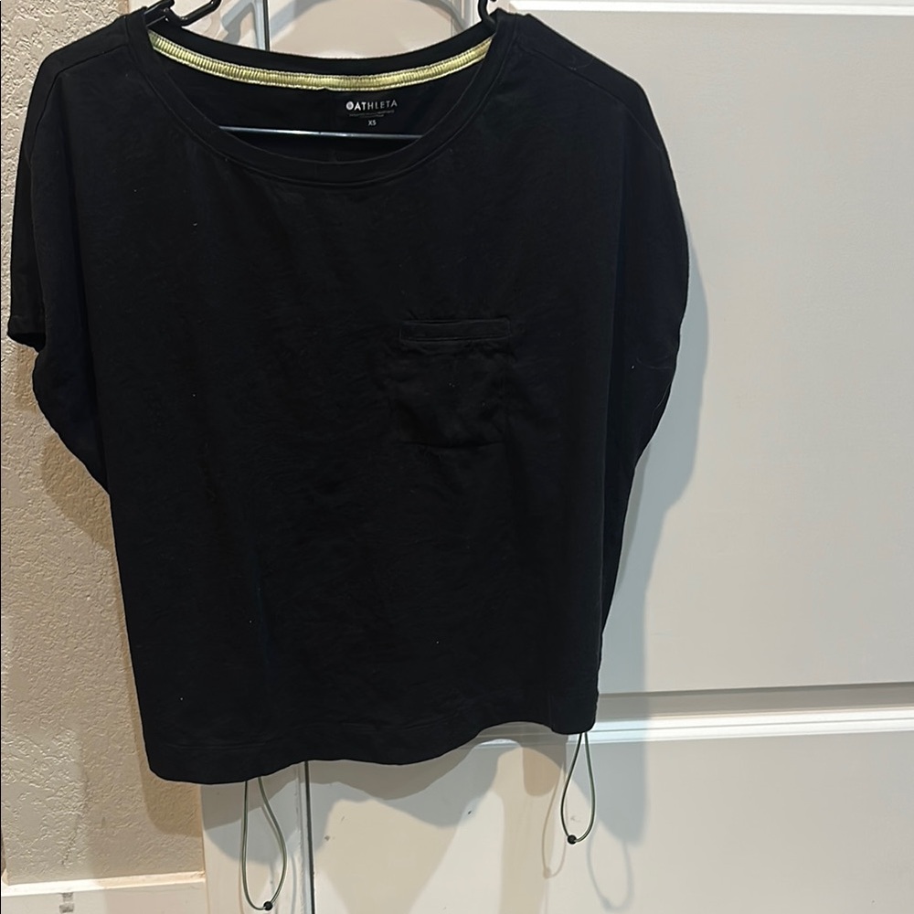 Athleta Black Sleeveless Boxy T-Shirt